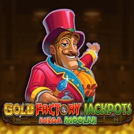 Enjoy Gold Factory Jackpots Mega Moolah by Aurum Signature Studios – logo hosted on big-luckycasino.com