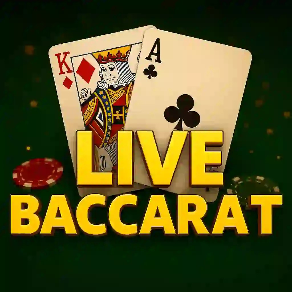 Live Baccarat casino game by Evolution – featured logo at Big Lucky Casino