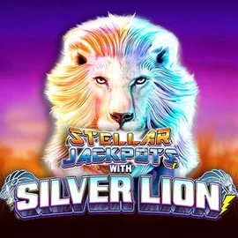 Stellar Jackpots with Silver Lion slot icon by Lightning Box Game, available at Big Lucky Casino